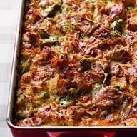 Ina Garten's Leek & Artichoke Bread Pudding