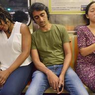 People Sleeping on Subway