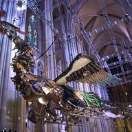 Phoenix, by Chinese artist Xu Bing, inside the Cathedral of St. John the Divine