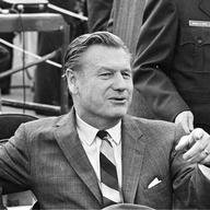 12th October 1965: American Republican politician Governor Nelson Aldrich Rockefeller (1908 - 1979) at the signing of the Immigration Bill.