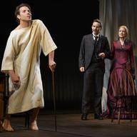(L-R) Bradley Cooper, Alessandro Nivola & Patricia Clarkson in THE ELEPHANT MAN at the Booth Theater
