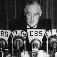 12th October 1939: American President Franklin Delano Roosevelt (1882 - 1945) addresses America over a nationwide hook up in a speech on the Neutrality Bill.