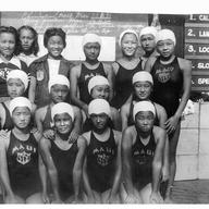 Students of Soichi Sakamoto, the girls swim club