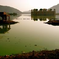 Man Sagar Lake, north of Jaipur, Rajasthan, India.