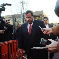 New Jersey Gov. Chris Christie enters the Borough Hall in Fort Lee to apologize to Mayor Mark Sokolich on January 9, 2014 in Fort Lee, New Jersey. 