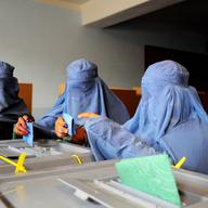 Afghan women cast their ballots at a polling station in the northwestern city of Herat on April 5, 2014. 