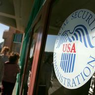 People line up outside of the Social Security Administration office February 2, 2005 in San Francisco, California.