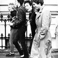 British punk rock band the Sex Pistols are seen in 1977. From left to right: Paul Cook, Sid Vicious, Johnny Rotten and Steve Jones.