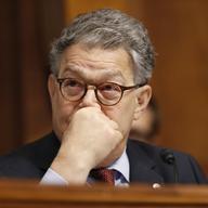 Sen. Al Franken, D-Minn., listens during a Senate Judiciary Committee hearing, Sept. 20, 2017.