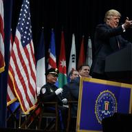 President Donald Trump speaks during the FBI National Academy graduation ceremony, Friday, Dec. 15, 2017, in Quantico, Va. 