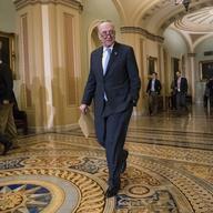 Senate Minority Leader Chuck Schumer, D-N.Y., arrives to speak to reporters at the Capitol in Washington, Thursday, Jan. 4, 2018.