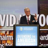 Chairman of the board of Americans for Prosperity David Koch speaks at the Defending the American Dream summit hosted by Americans for Prosperity at the Greater Columbus Convention Center in Columbus,