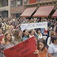 Women's liberation rally in New York City, on Fifth Avenue, Aug. 26, 1971.