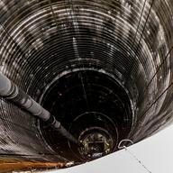 The shaft leading to an underground construction site along the Delaware Aqueduct.