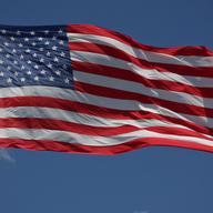 An American flag at full staff.