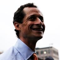 Mayoral candidate Anthony Weiner at his first campaign appearance at the 125th subway stop in Harlem.