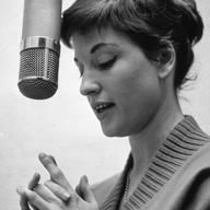 American jazz singer Beverly Kenney during a recording session, circa 1955.