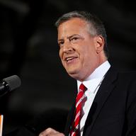 Bill de Blasio on election night, Nov. 5,  2013