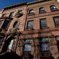 Brownstones in Bedford-Stuyvesant, Brooklyn on Hancock Street.