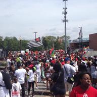Marchers in Ferguson
