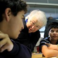 Schools Chancellor Carmen Farina visits a middle school classroom at J.H.S. 088 Peter Rouget  in Park Slope.