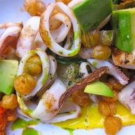 Charred Montauk Squid by Chef Jason Weiner of Almond
