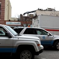 Con-Ed crews at site of gas explosion in East Harlem on March 13, 2014.