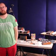 Dan Deacon in the soundproofed portion of his studio in Baltimore, Md.