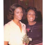 'Eighteen years old and on my way in the modeling world, with my proud mom.'- Beverly Johnson