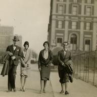 Federico Garcia Lorca (on right) at Columbia University, 1929