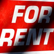 'For Rent' sign.