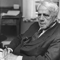 1958: American poet and 1924 Pulitzer Prize winner Robert Frost (1874 - 1963) sitting with a notebook and pen in hand. (Photo by American Stock/Getty Images)