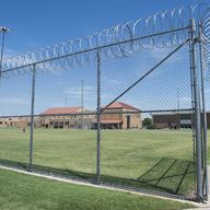 The prison yard at the El Reno Federal Correctional Institution in El Reno, Oklahoma, July 16, 2015, is seen during a visit by US President Barack Obama.