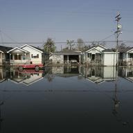 The streets of New Orleans Ninth Ward were still fllooded more than a week after Hurricane Katrina caused numerous levee breaks. September 9, 2005.