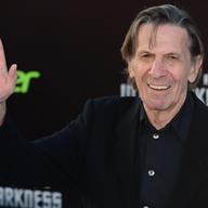 Leonard Nimoy, who played the role of Spock in the original Star Trek television series, gestures on arrival for the LA premiere of the movie 'Star Trek Into Darkness' in Hollywood, CA 5/14/2013