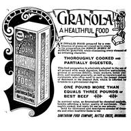 An advertisement for the trademarked food Granola from 1893.
