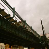 The elevated subway line in Wakefield, Bronx.