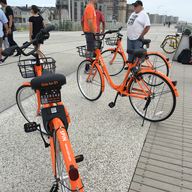 San Francisco-based bike share start-up Spin holds a demonstration of it's dock-free bikes. The company's pilot program launch in the Rockaways was rejected by the city.