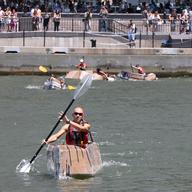 Local officials joined their borough's team for support during the race. Staten Island's team was the last to finish its kayak, but the first team to finish the race. 