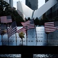 At the 9/11 Memorial Plaza on the 15th Anniversary of the attacks. More than 8,000 people attended the annual reading of the names.
