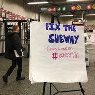 Members of the advocacy group The Riders Alliance are holding pop-up civics lessons in subway stations across the city to inform the public who runs and funds the MTA.
