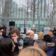 Dozens of family members of the six people killed in the 1993 World Trade Center bombing and former World Trade Center employees attend the 25th anniversary memorial service of the attack.
