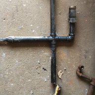 A dangerous gas pipe removed from a Brooklyn home by Vigilante Plumbing.