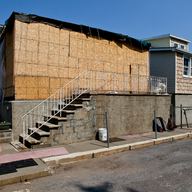 Joe Bertacchi's damaged home on Iona Street in Midland Beach, Staten Isalnd.