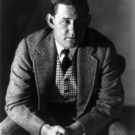 John O'Hara, American author, three-quarter length portrait, seated, facing right