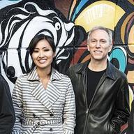 Kronos Quartet smiley mural