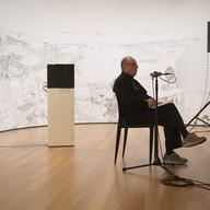 Alvin Lucier performing 'I Am Sitting in a Room' at the Museum of Modern Art, New York on Dec. 20, 2014