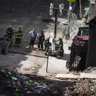 Rubble cleared by the FDNY on Monday, 3/31