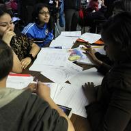Middle school students at J.H.S. 088 Peter Rouget in Park Slope.