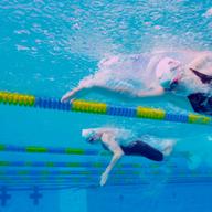 Missy Franklin and Kara Lynn Joyce swimming in Florida.